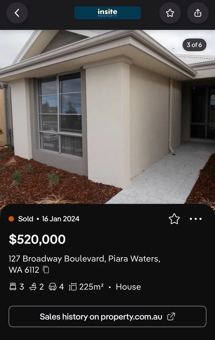 Sold listing for Piara Waters, WA