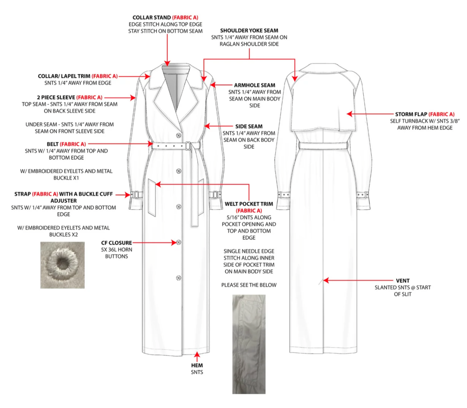 Women's outerwear development process, image 1 of 3