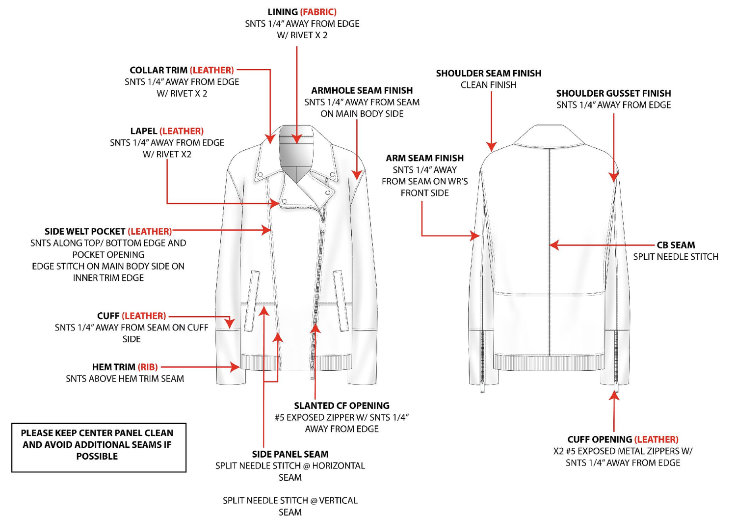 Women's leather development process, image 1 of 1