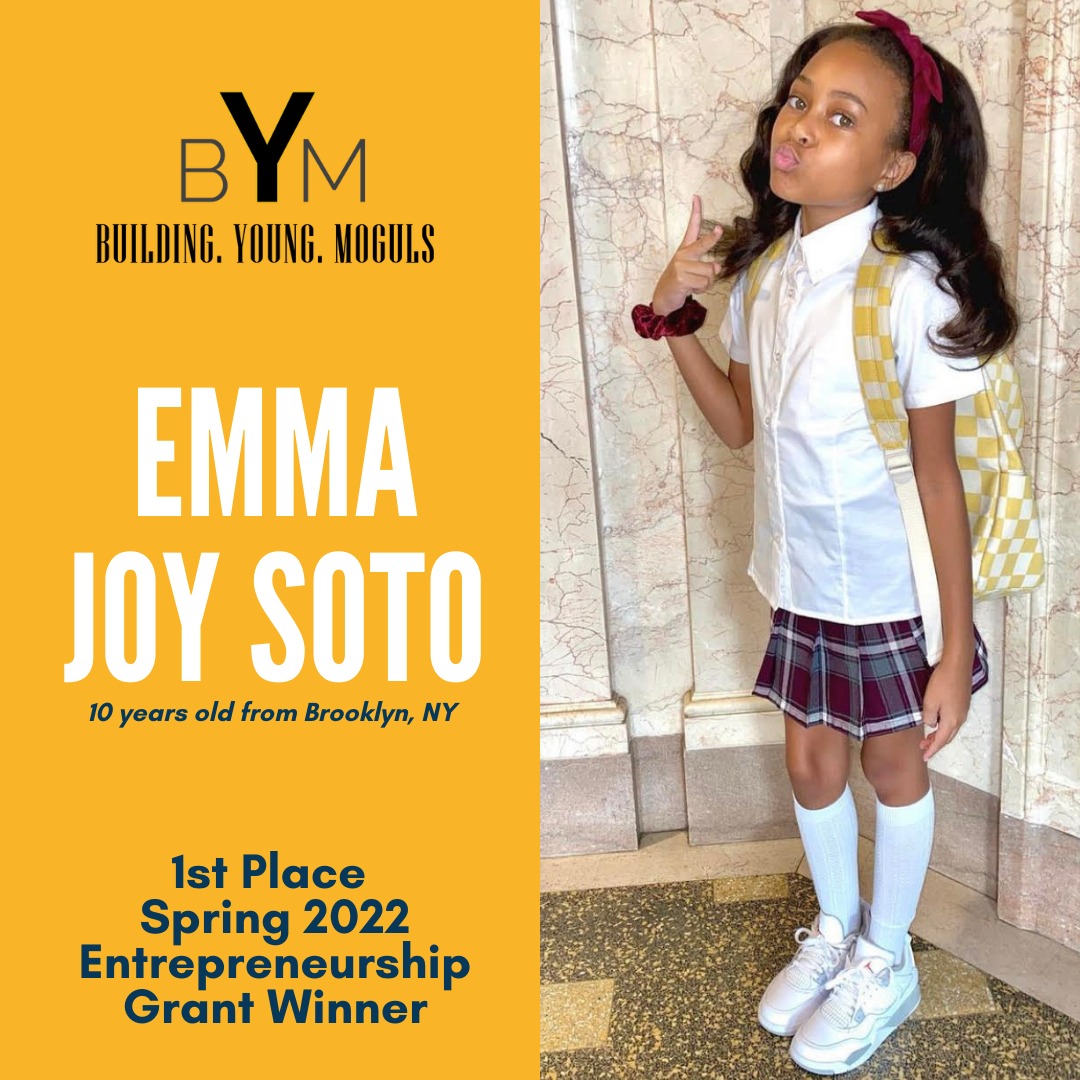 Emma Joy Soto, 1st Place Spring 2022 Entrepreneurship Grant Winner
