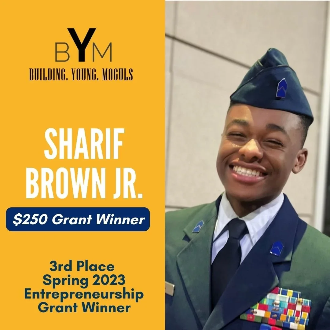 Sharif Brown Jr., 3rd Place Spring 2023 Entrepreneurship Grant Winner, $250 Grant Winner