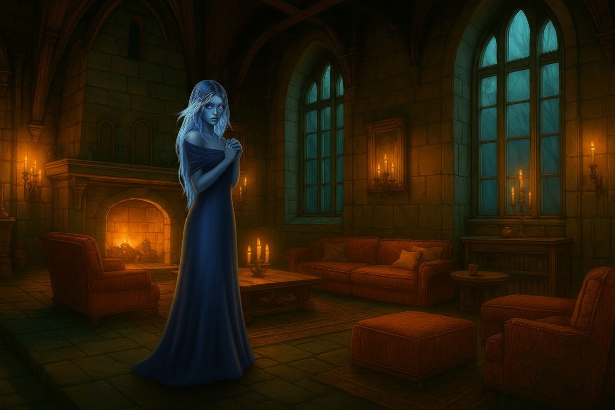 Aster Waiting in His Common Room