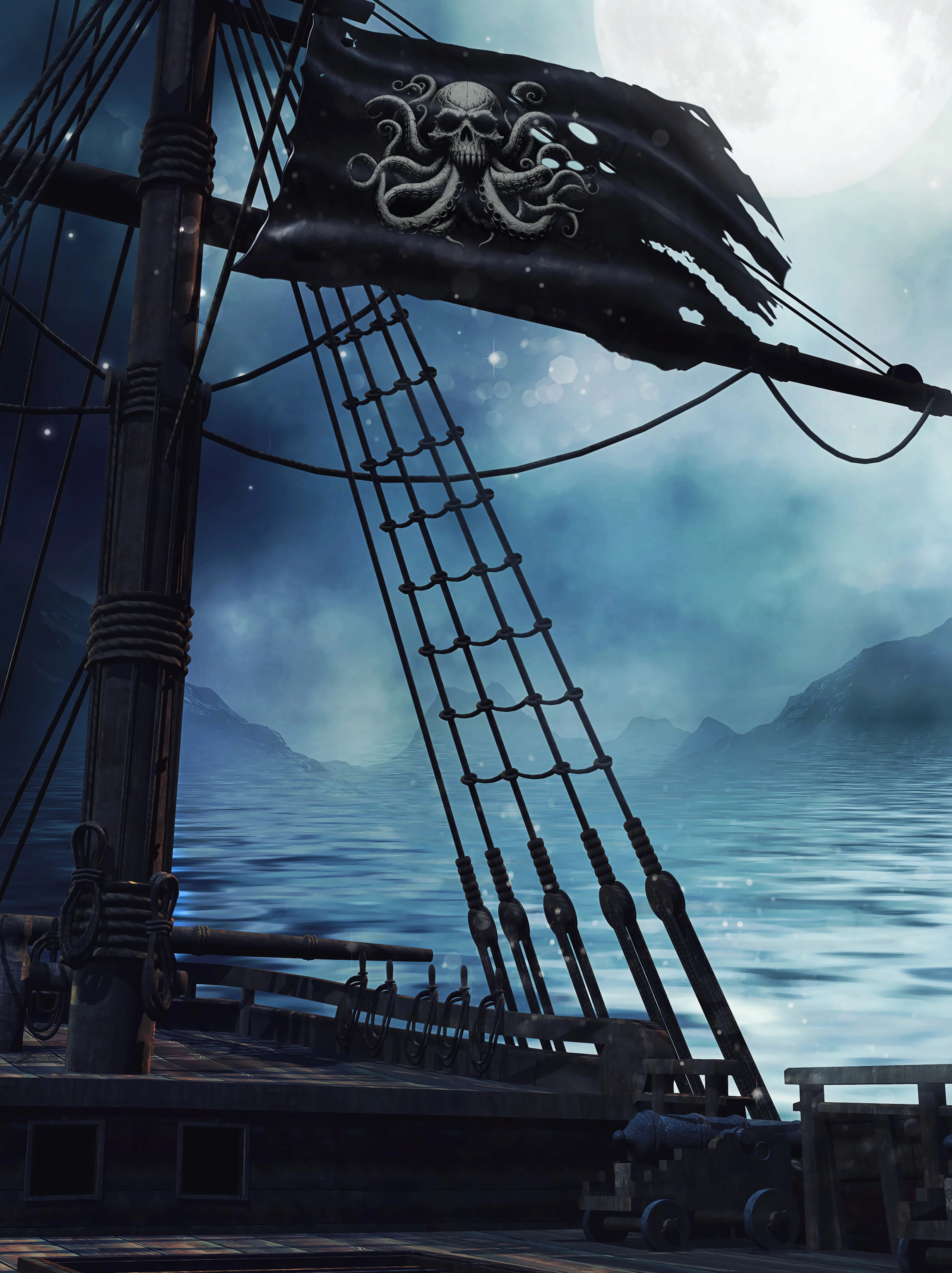 Pirate ship scene