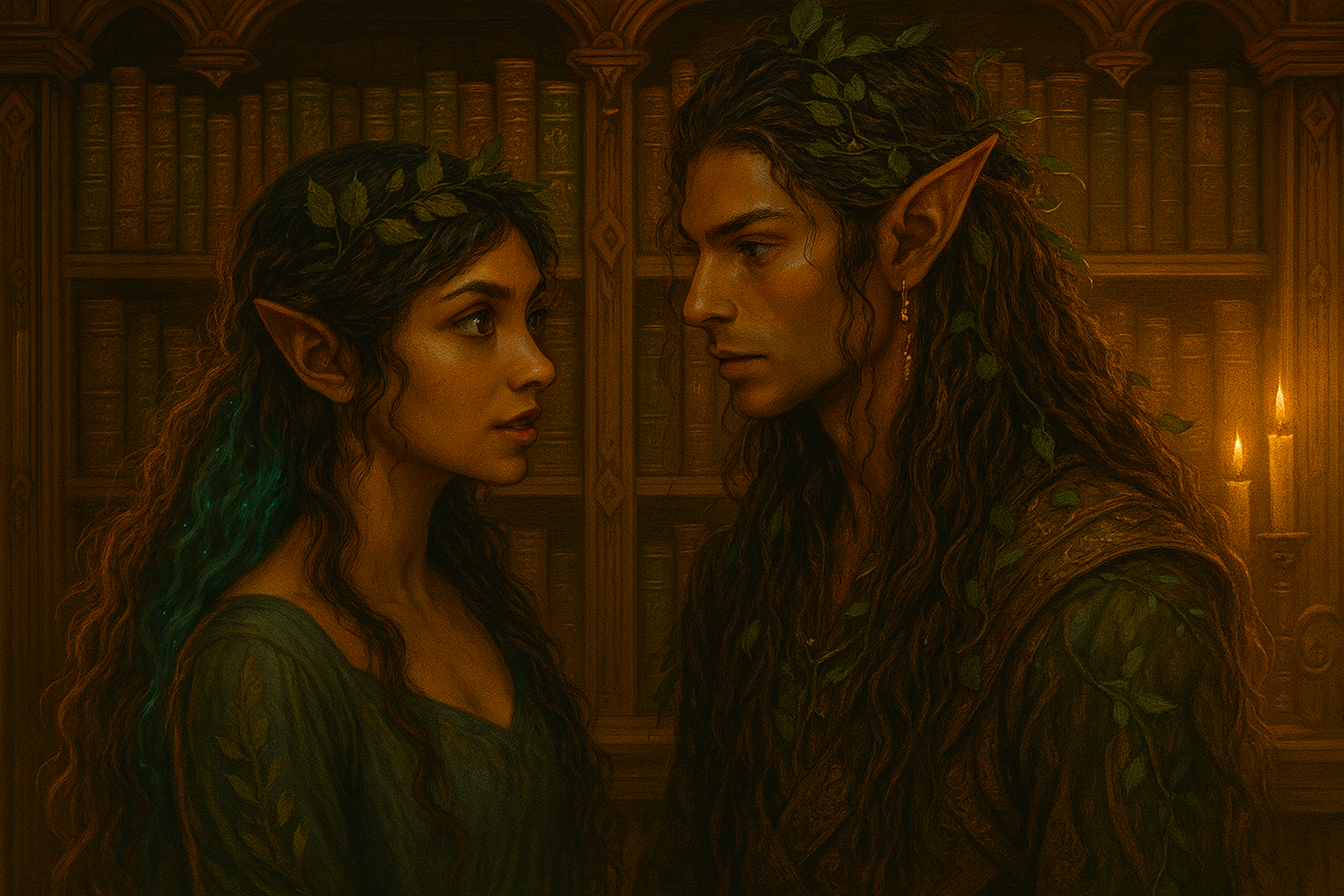 Shara & Veyn Talking in the Library