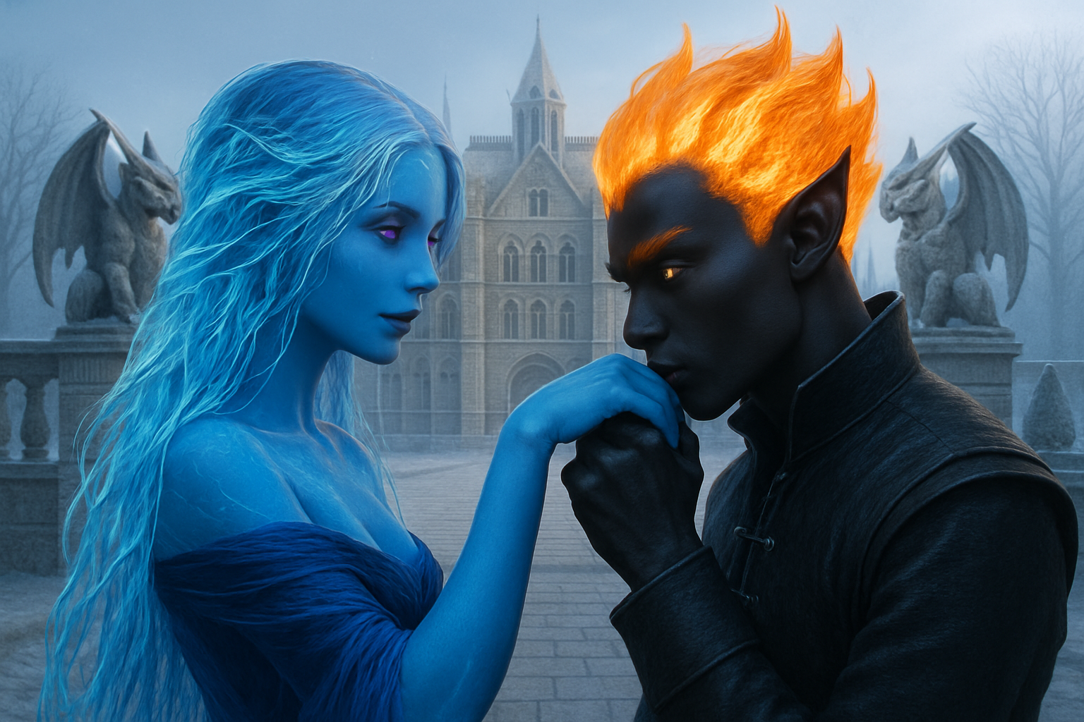 Ardorion Kissing Aster's Hand