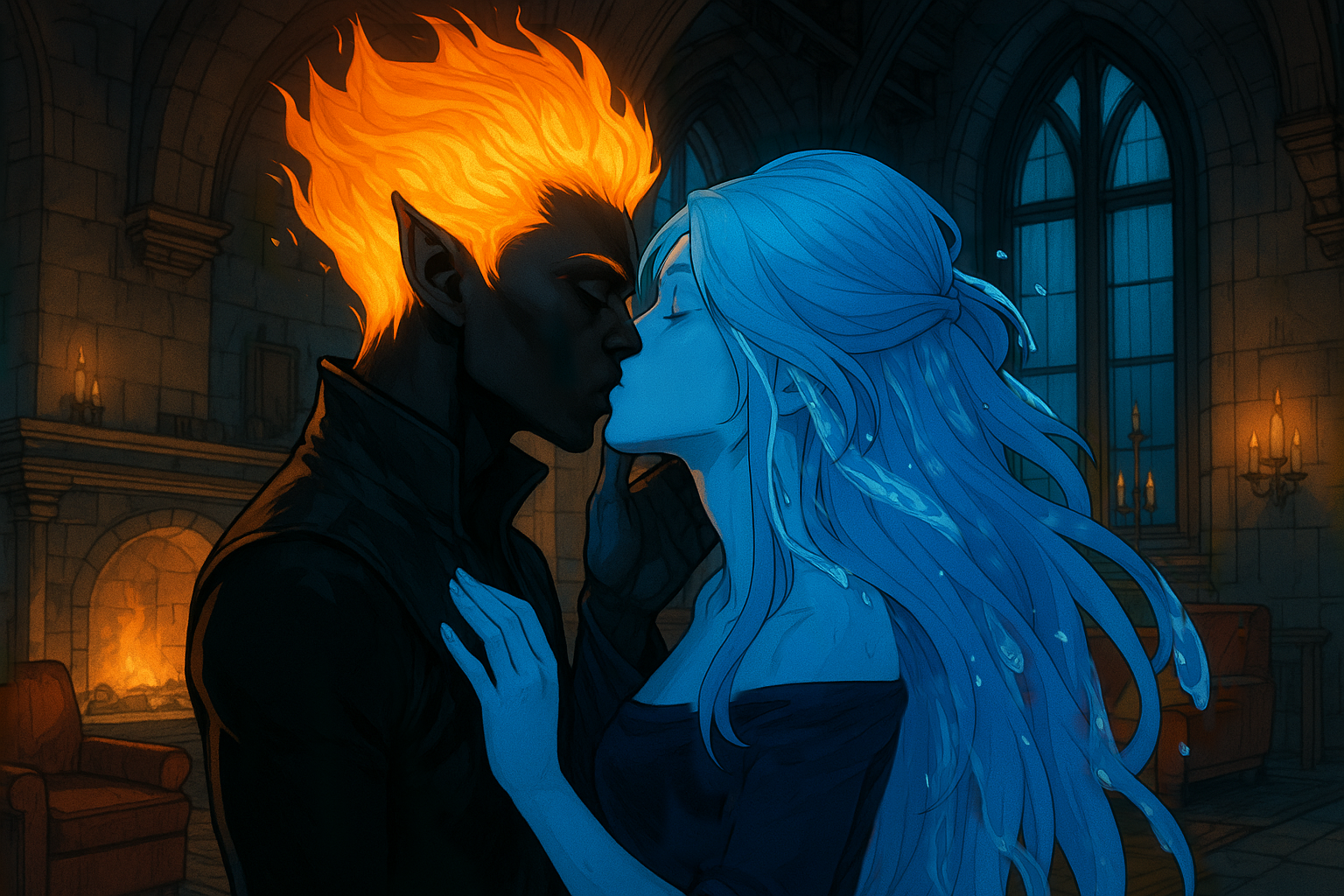 Ardorion and Aster Kissing