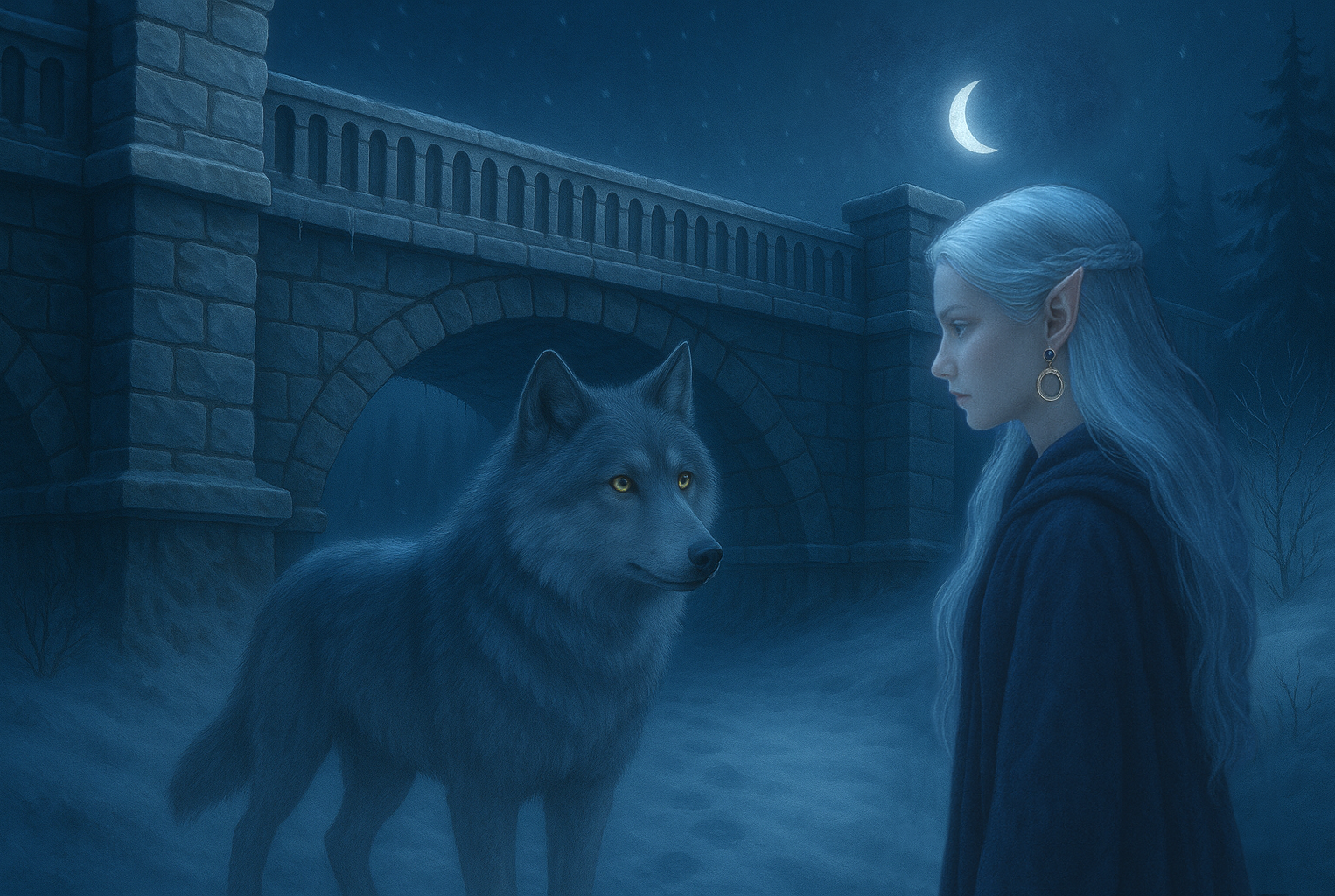 Rielle with Neir's Wolf