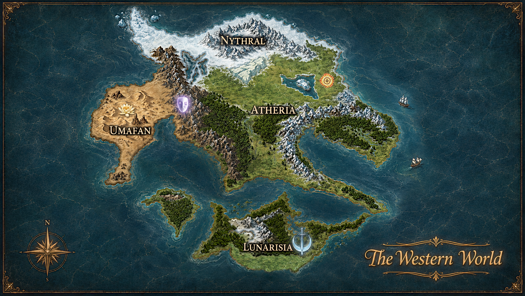 The Western World Bound to the Elements Volume 1 Map