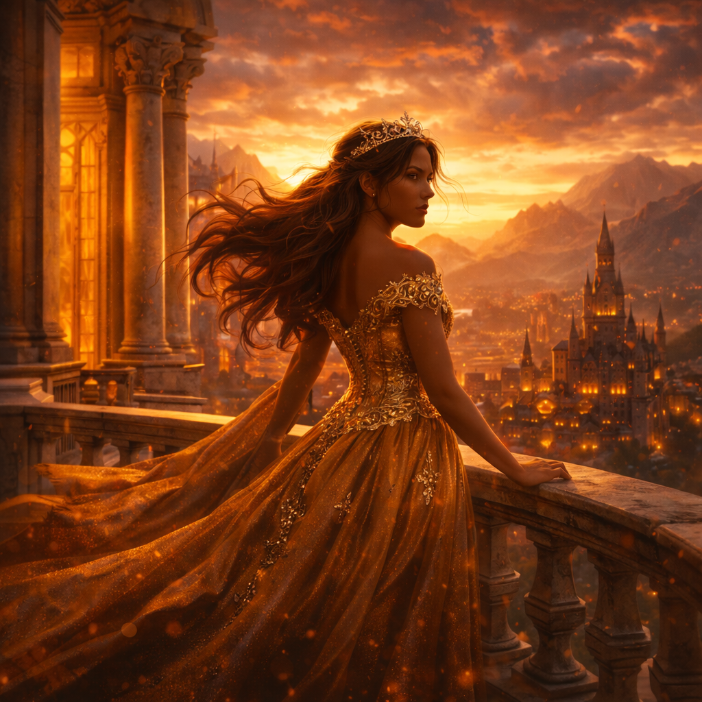 Princess overlooking her kingdom