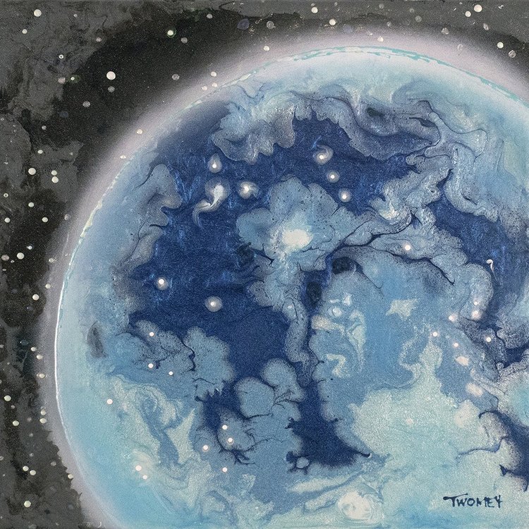 Earth seen from space through an artist's eyes