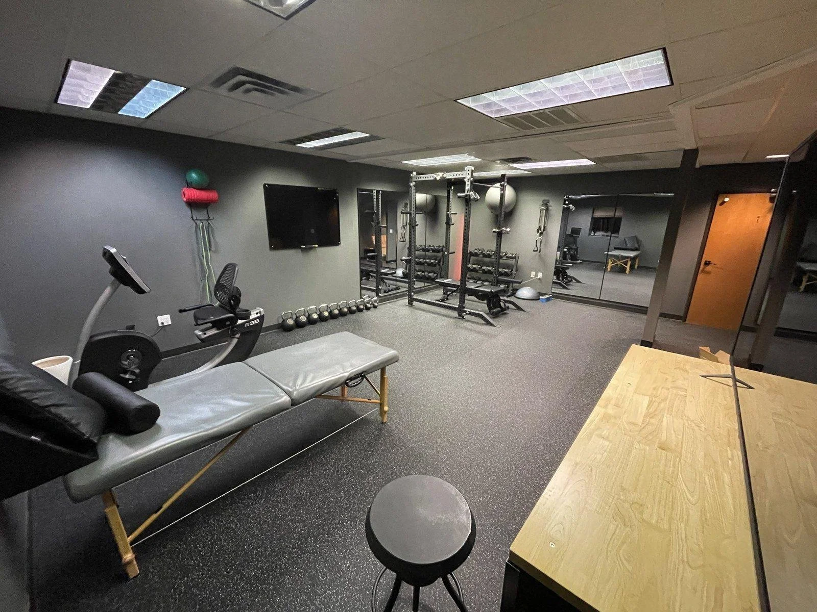 Private treatment room and strength space at Forever Forward Physical Therapy