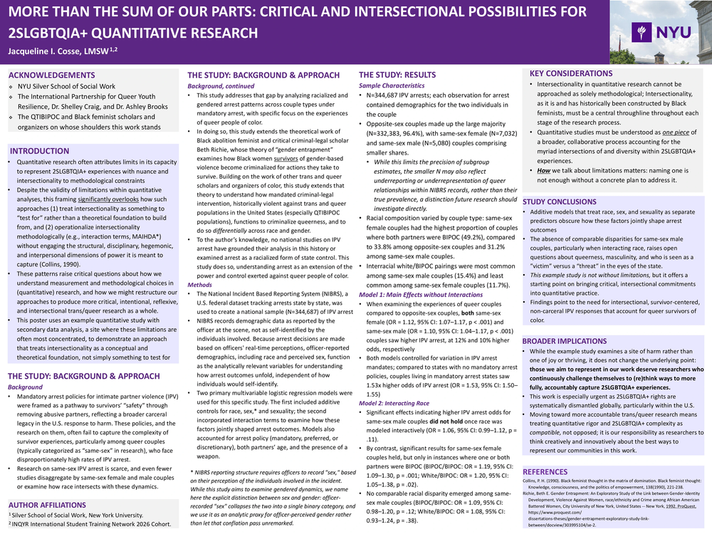 More Than the Sum of Our Parts: Critical and Intersectional Possibilities for 2SLGBTQIA+ Quantitative Research