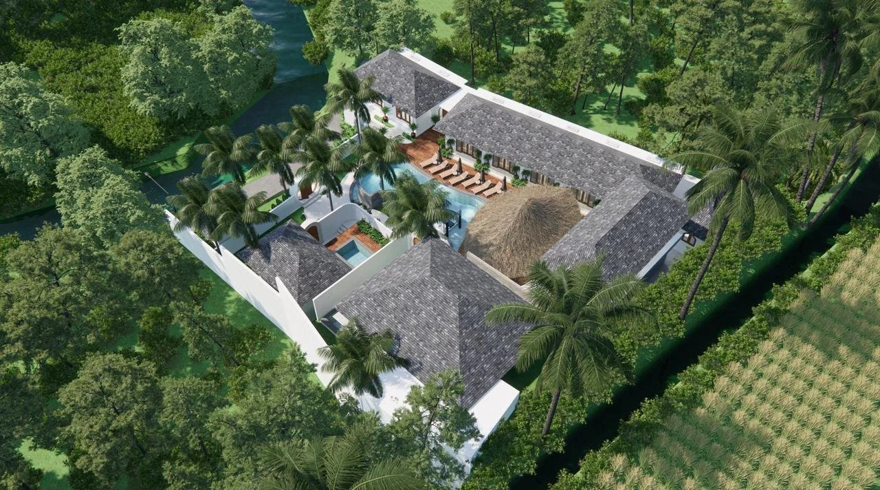 Orientation render of the Sanctuary, a gated private compound within Soulshine Bali