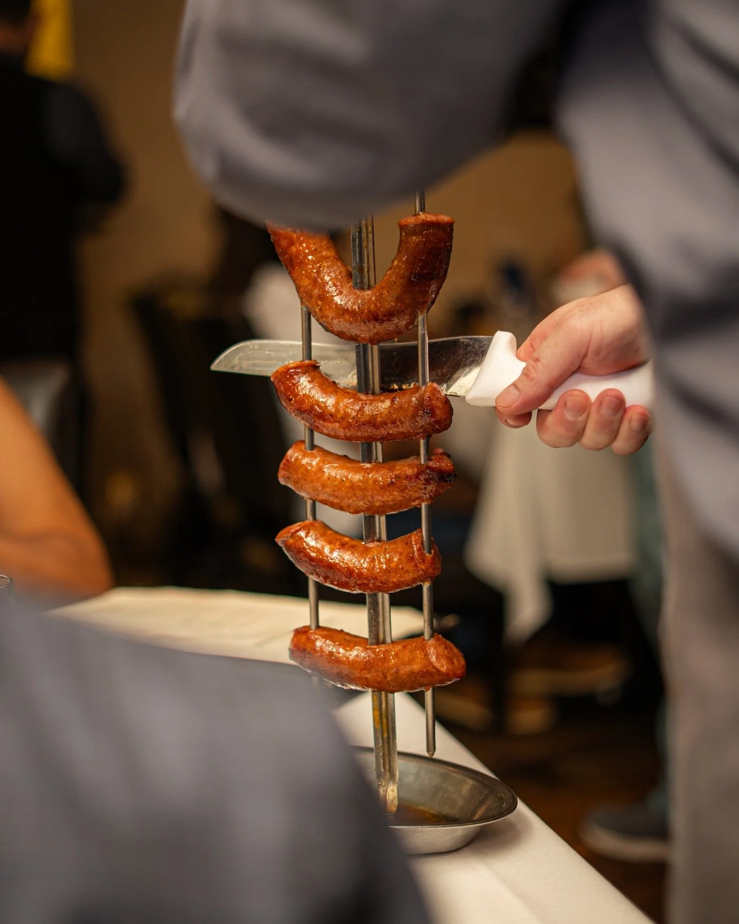 Brazilian sausage on the skewer