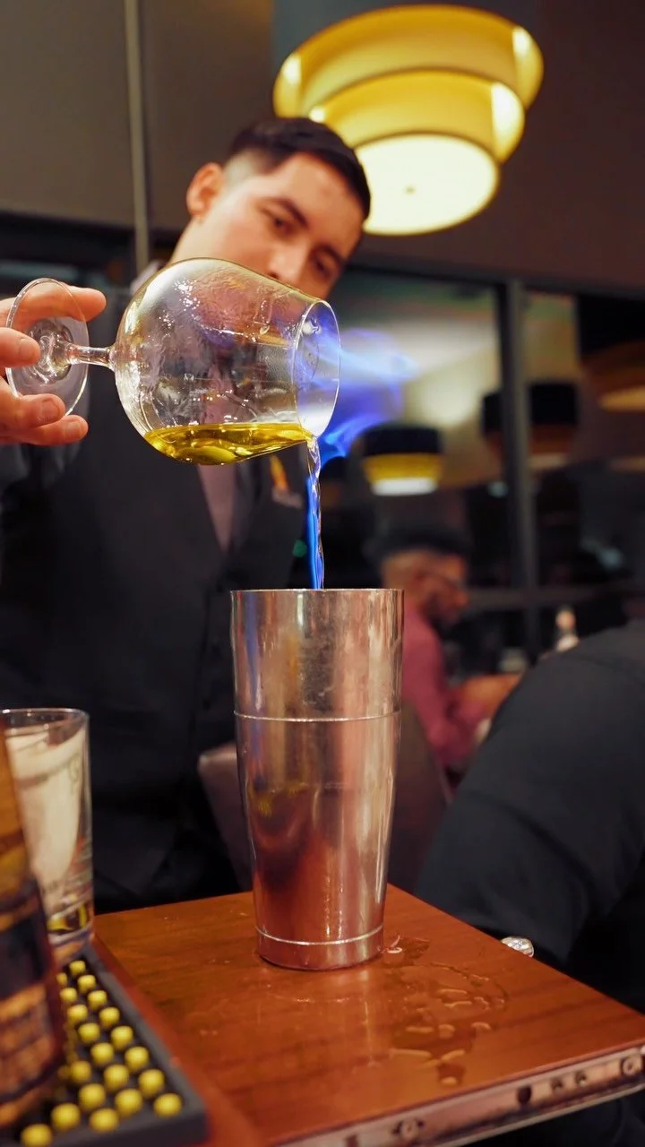 Flaming cocktail