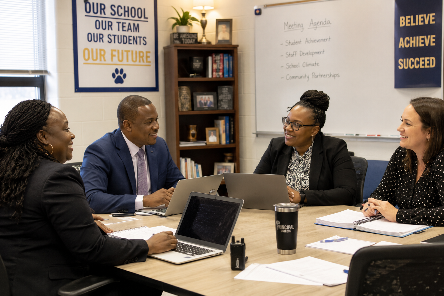 Leadership team in discussion