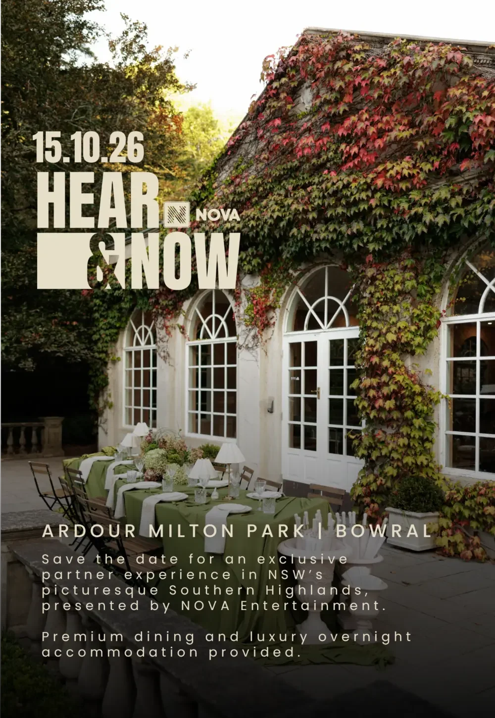 Hear and Now Sydney 2026 invitation at Ardour Milton Park