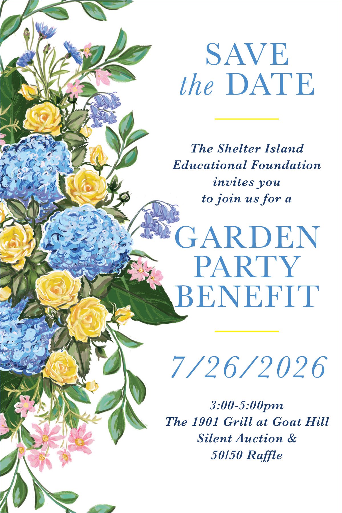 Save the Date for the Shelter Island Educational Foundation Garden Party Benefit on July 26, 2026