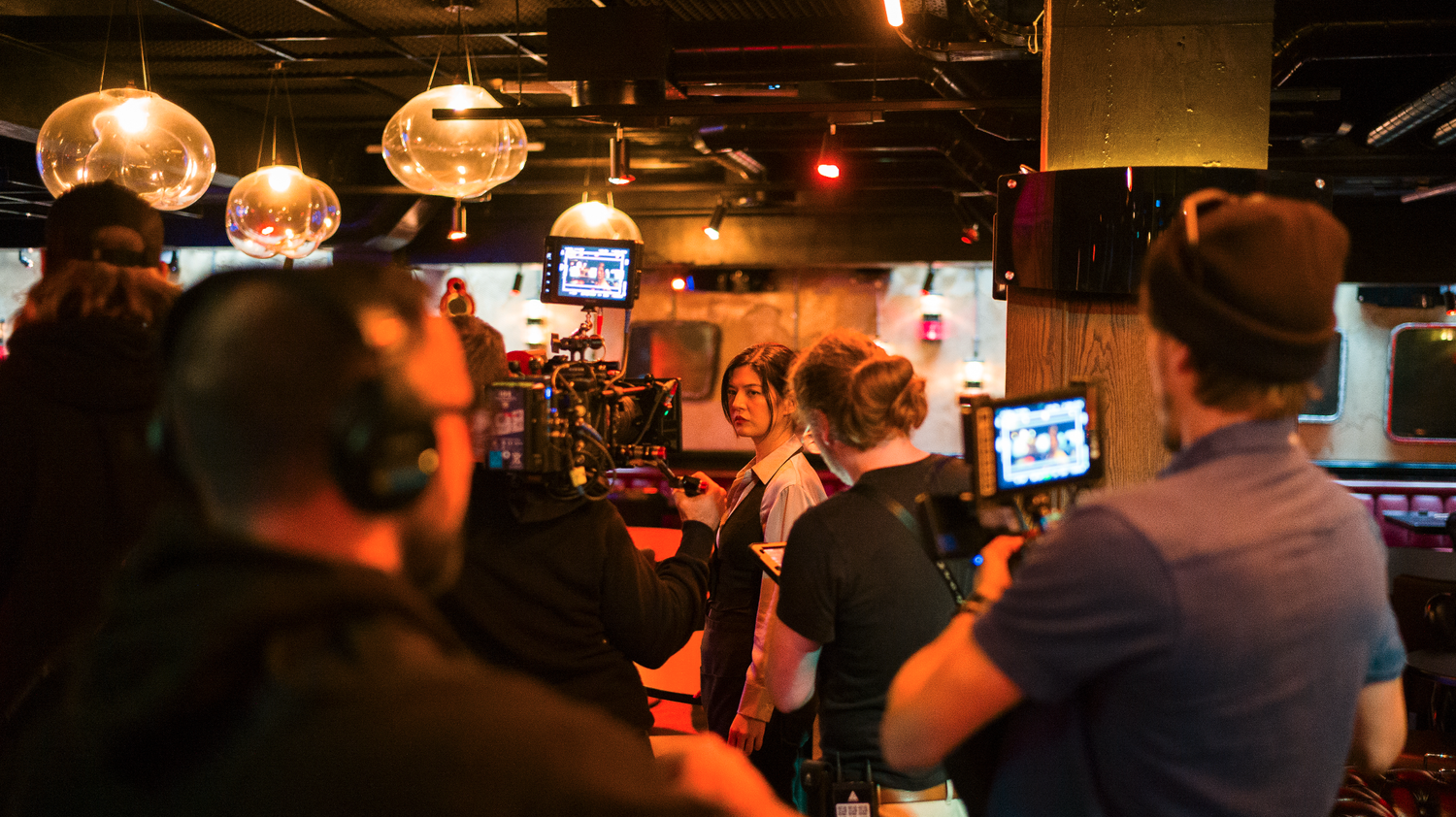 Behind the scenes on a Bad Guys Films shoot