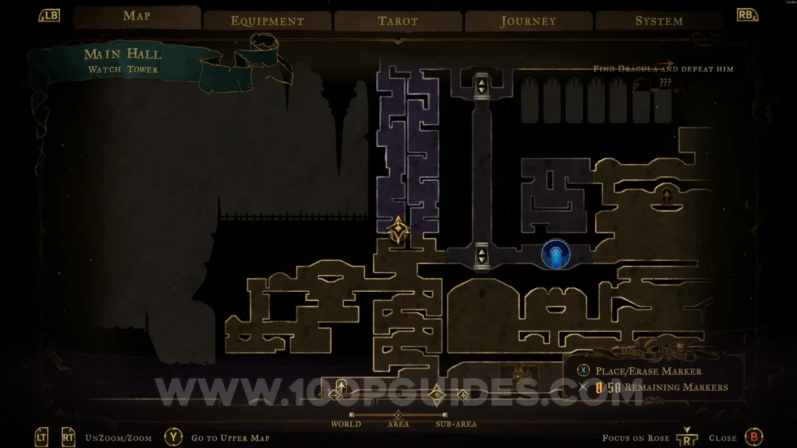 Castlevania Belmonts Curse Watch Tower: the lever on the left side and the paintings around the area