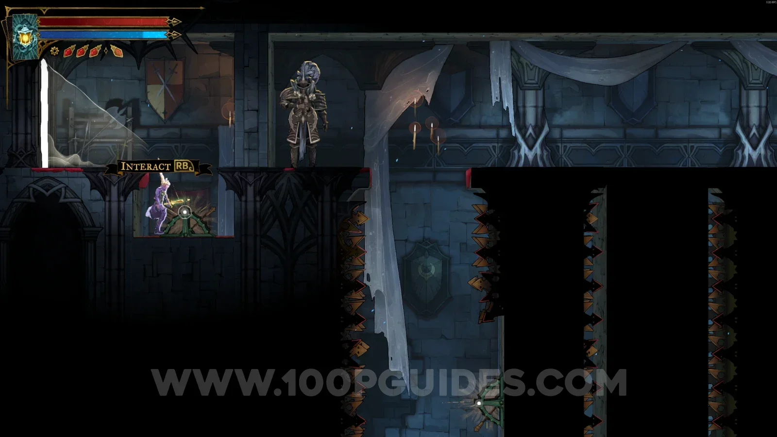 Castlevania Belmonts Curse Main Hall: using the levers to move the pillars in the next room