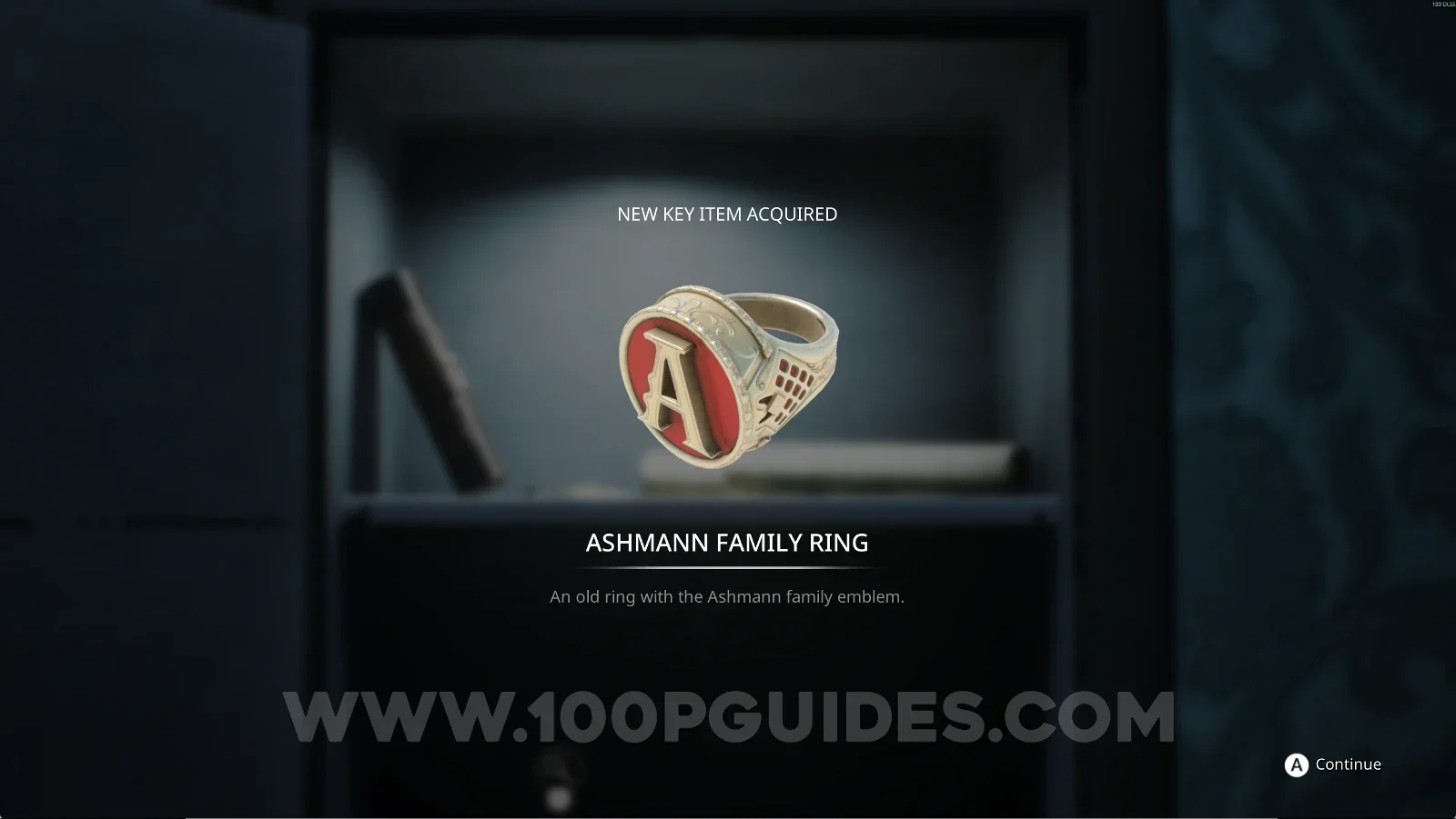Remothered: Red Nuns Legacy: picking up the Ashmann Family Ring key item