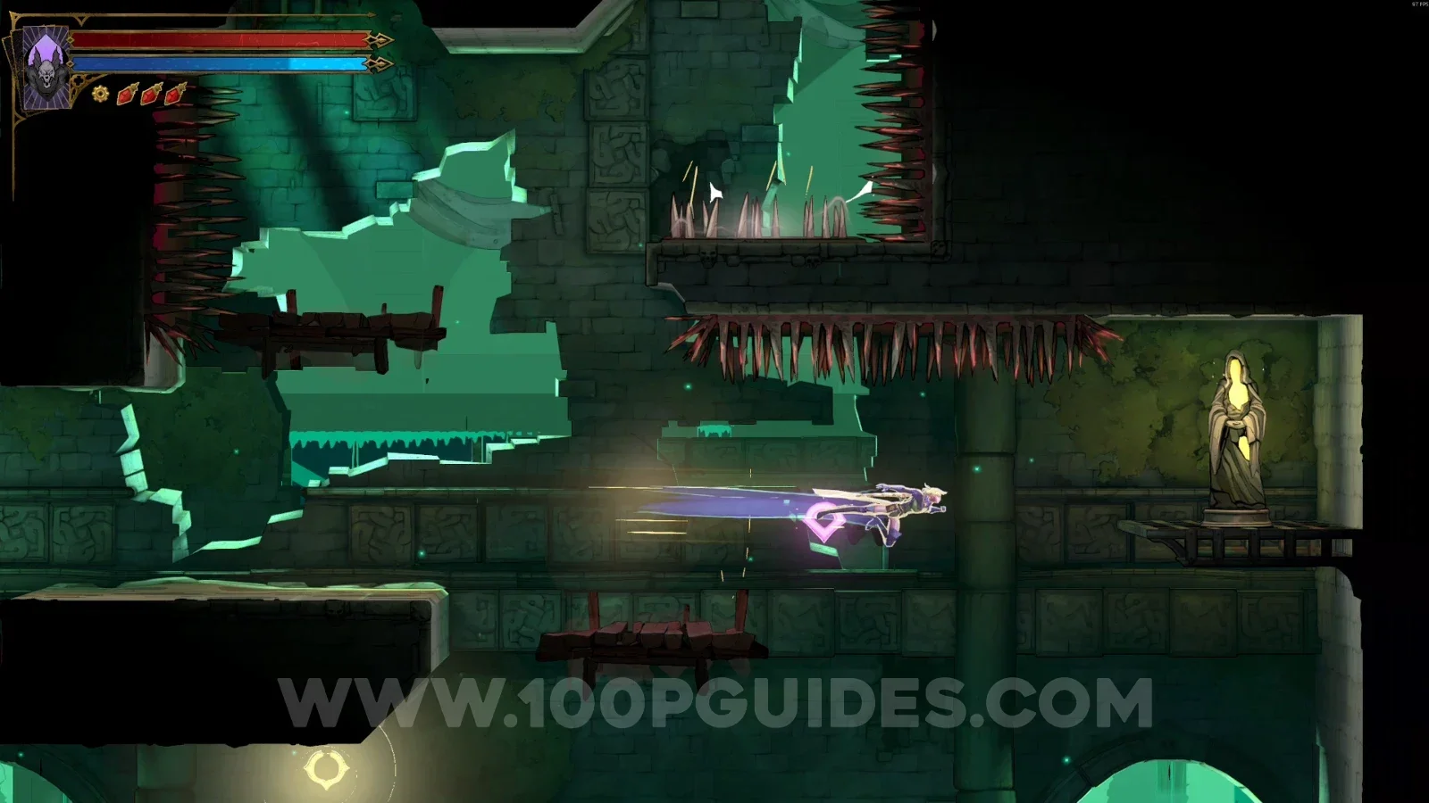 Castlevania Belmont's Curse Ancient Sewers: XP Statue #15 on the right side of the area