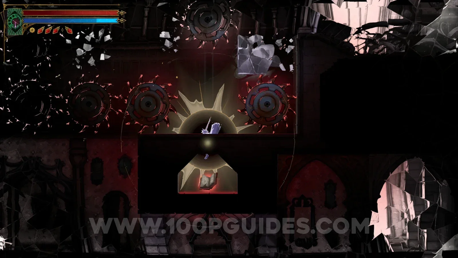 Castlevania Belmonts Curse Ballroom Of Terror: Red Book #9 inside the secret room below the saws
