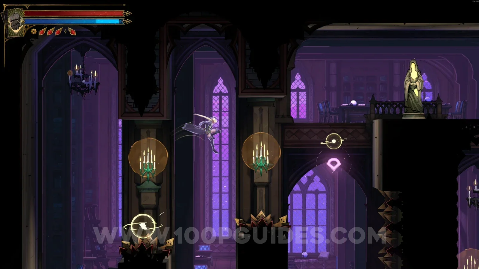 Castlevania Belmont's Curse Natural Philosophy Shelves: XP Statue #6 in the upper part above statue #5