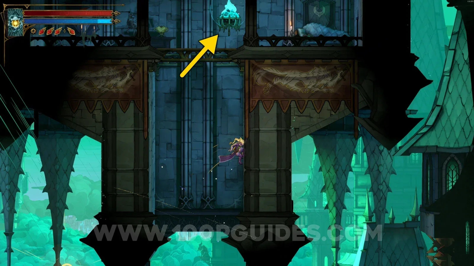 Castlevania Belmonts Curse Alucard's Tower: breaking the last blue flame after climbing the ledge