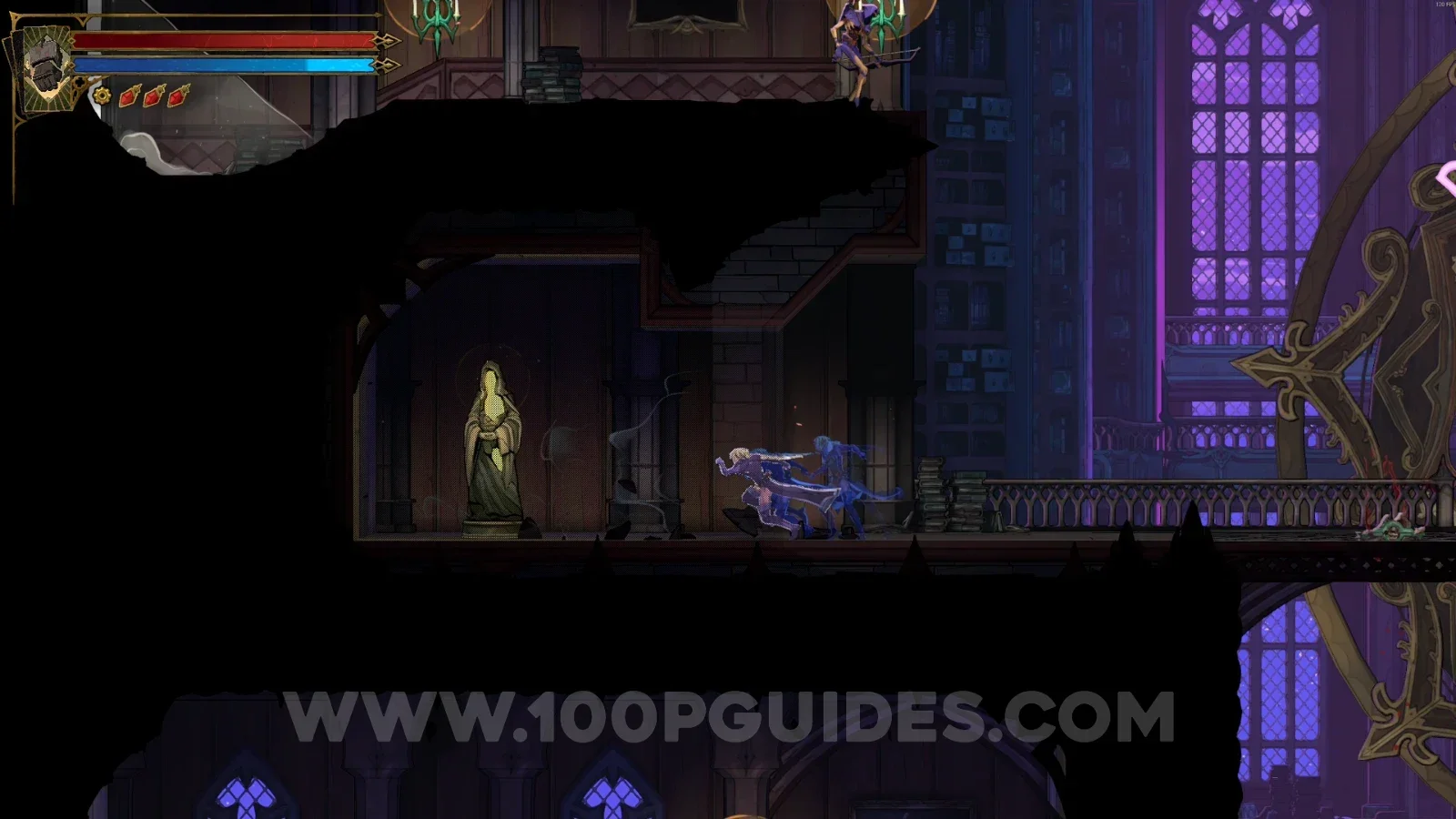 Castlevania Belmonts Curse Study Room: XP Statue #88 in the marked area