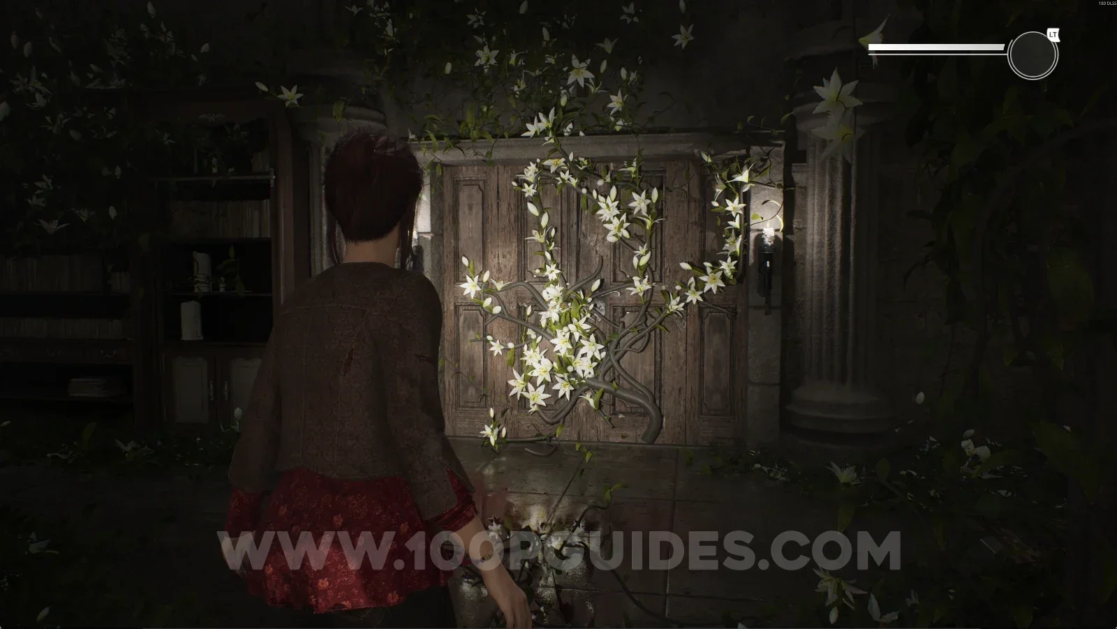 Remothered: Red Nuns Legacy: using the Mysterious Fluid on the door with the lilies
