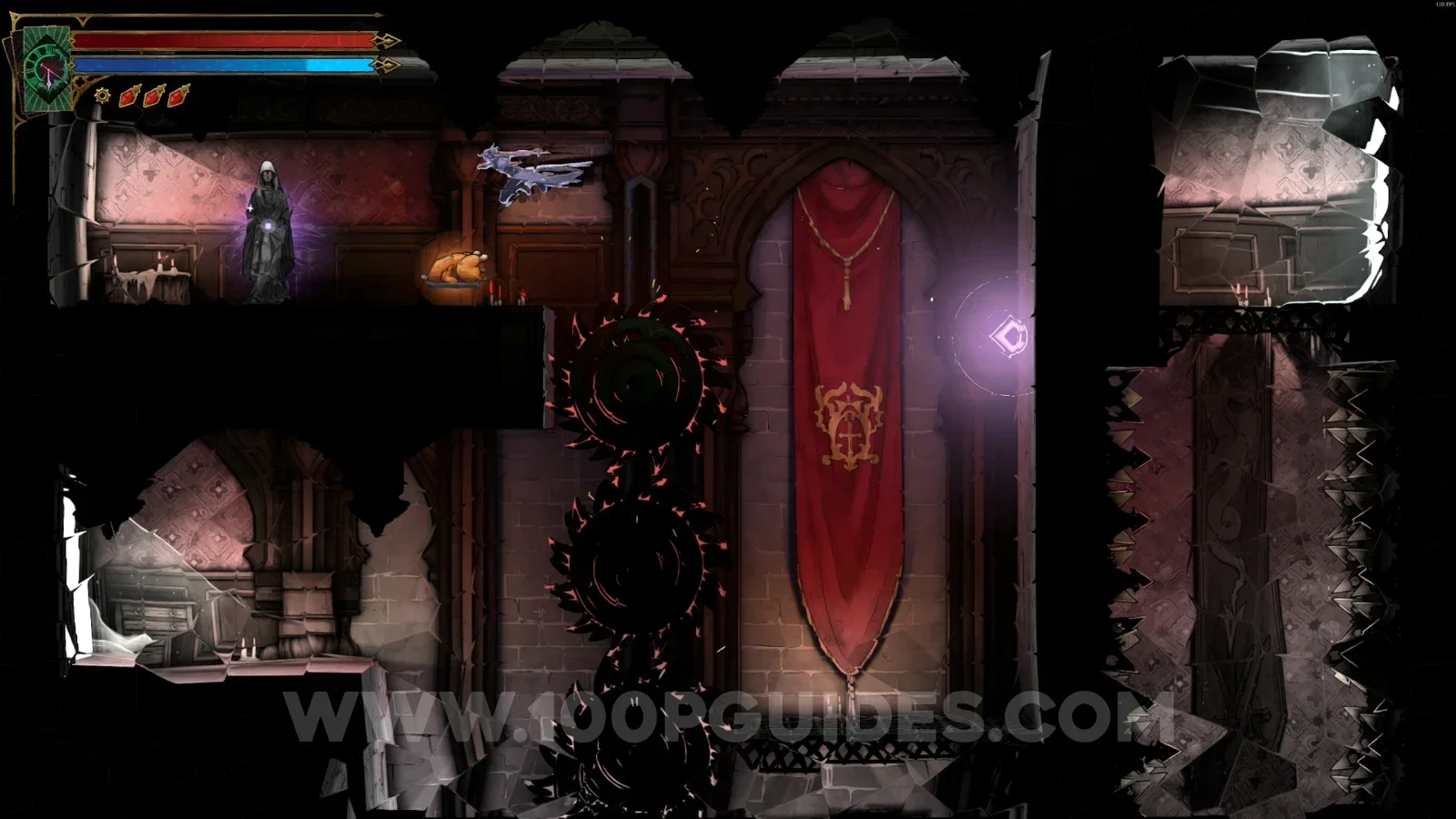 Castlevania Belmonts Curse Glass Gallery: interacting with the statue to get the clue The Temptress