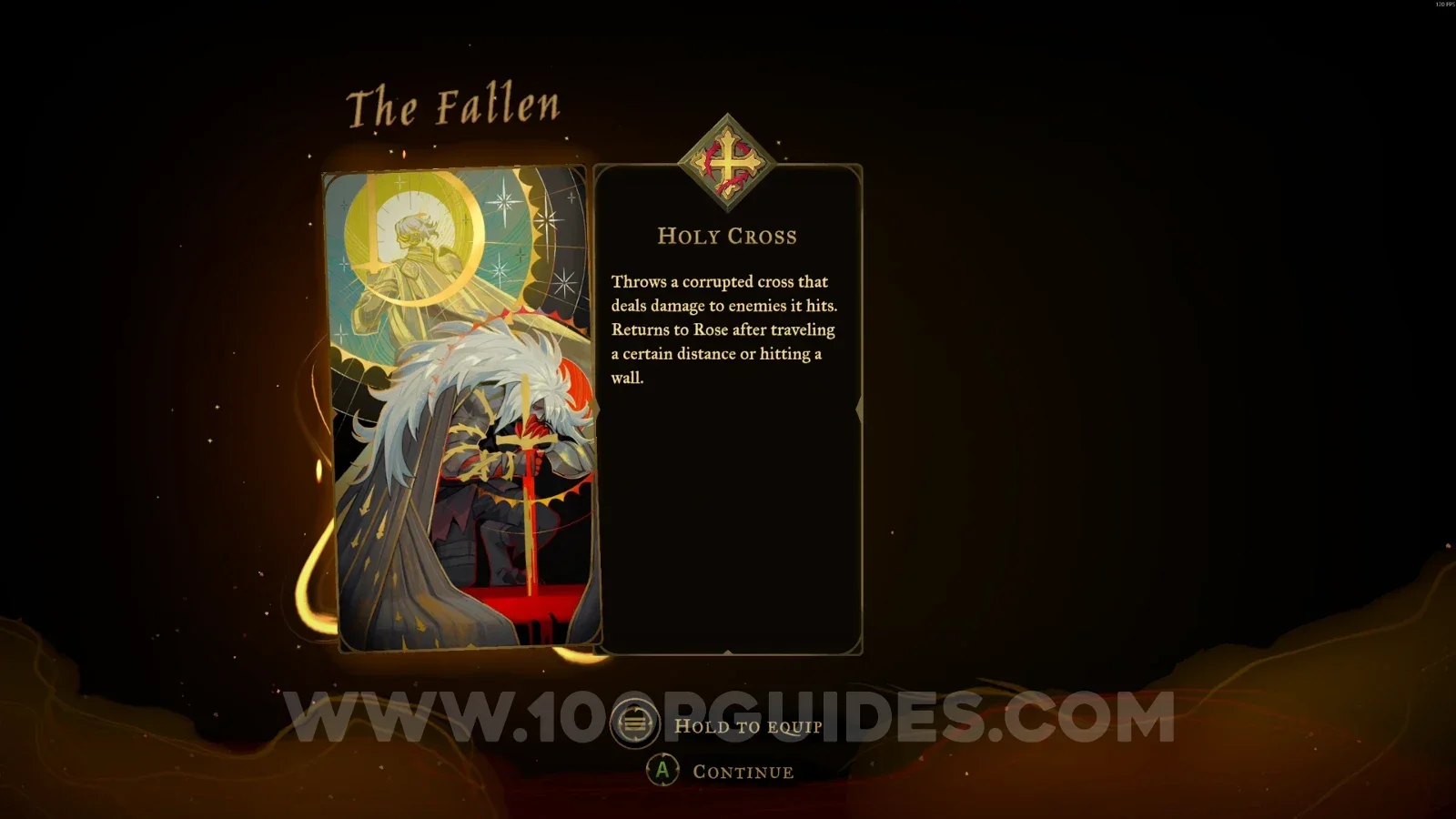 Castlevania Belmonts Curse: Holy Cross arcana obtained after defeating The Fallen