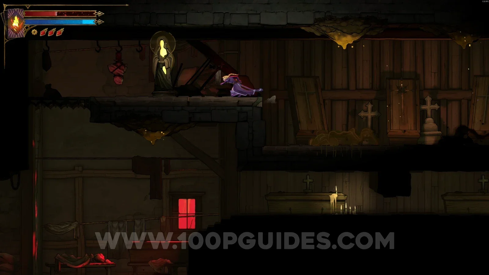 Castlevania Belmonts Curse Streets Of The Tomb Masons: inside the Morgue room on the way to XP Statues #5 and #6