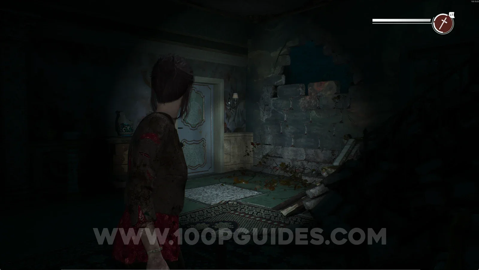 Remothered: Red Nuns Legacy: the room next to the destroyed staircase with the puppet puzzle
