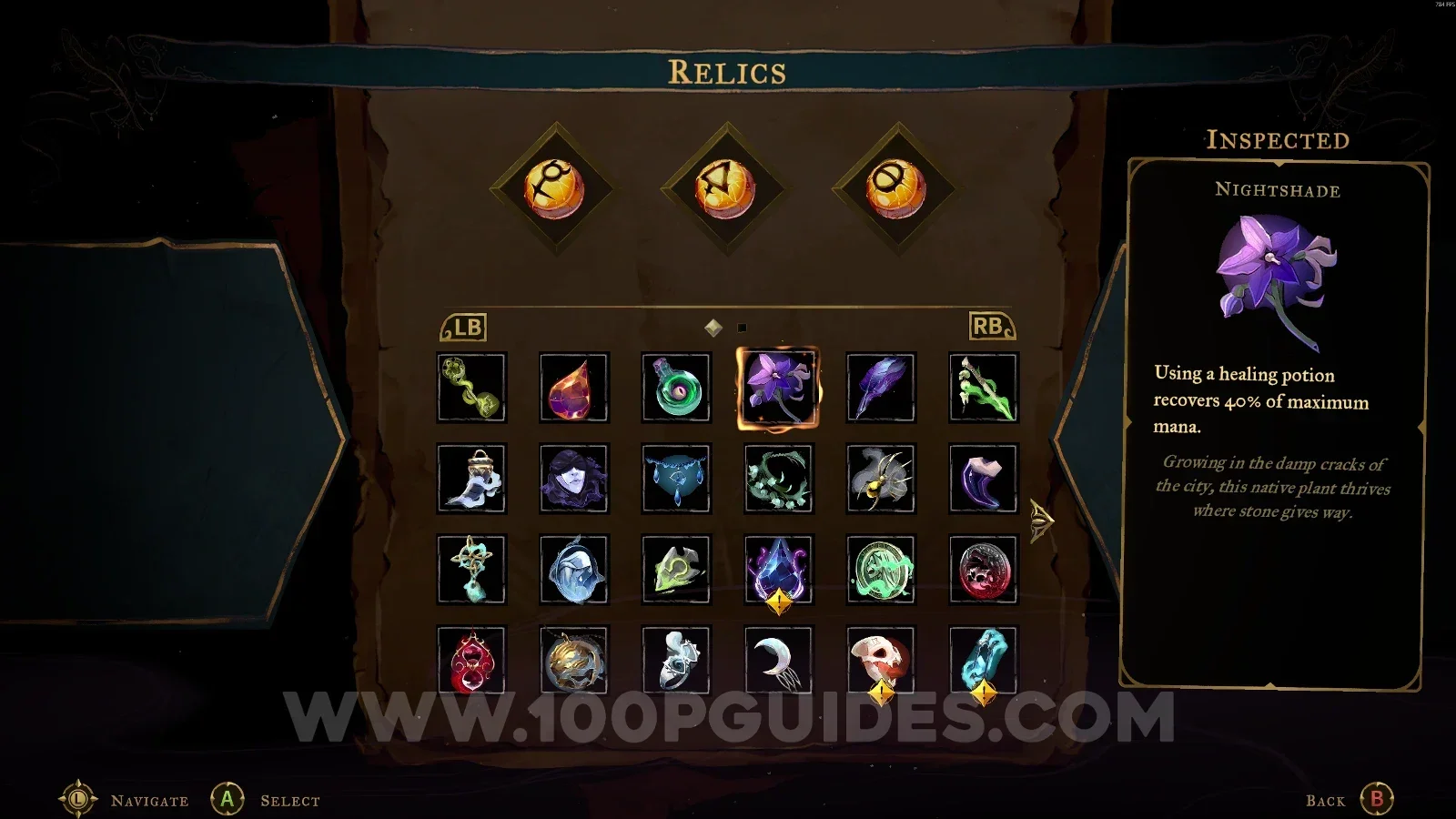 Castlevania Belmonts Curse: the Nightshade relic chest on the right of the Haunted Coffin