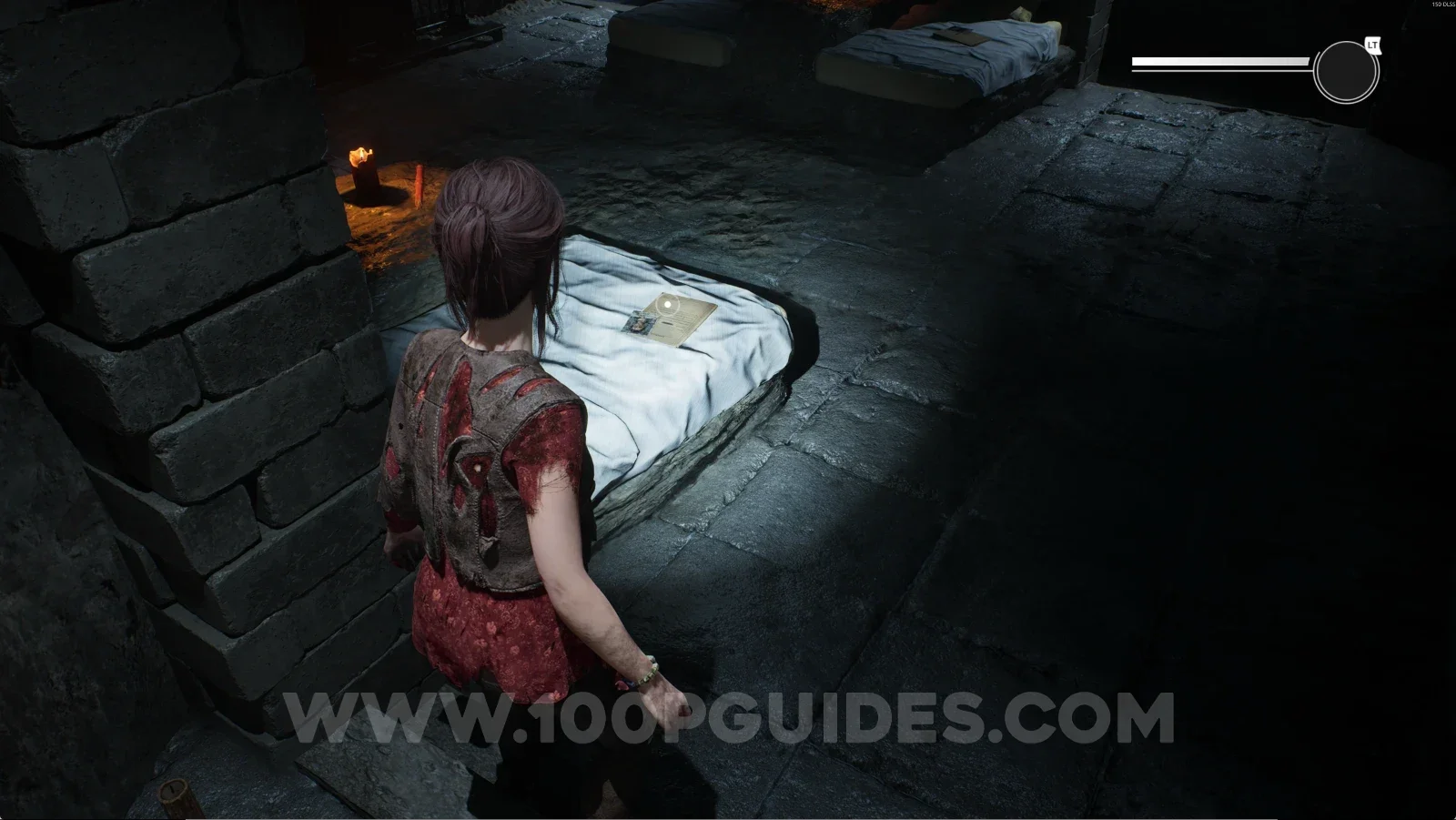 Remothered: Red Nuns Legacy Catacombs: looking left past the fork toward the file
