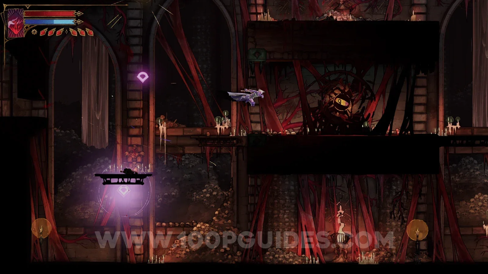 Castlevania: Belmont's Curse Catacombs of Paris: the Oozing Eye relic, one of the 3 eyes for the Gate of Flesh