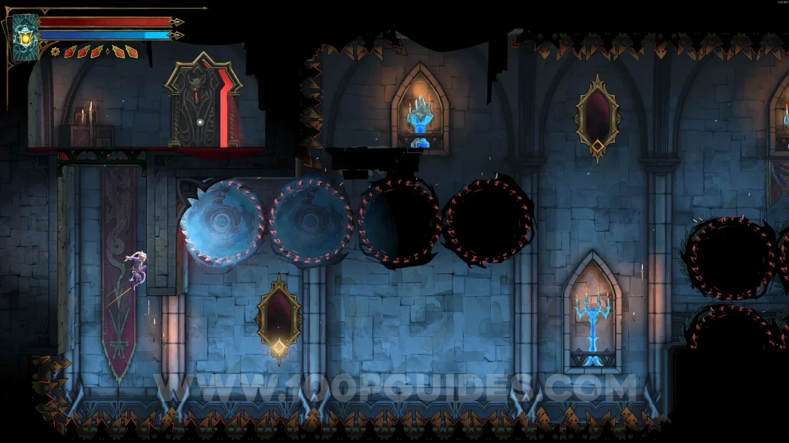 Castlevania Belmonts Curse Main Hall: the door at the end of the area leading back to the Inner Courtyard