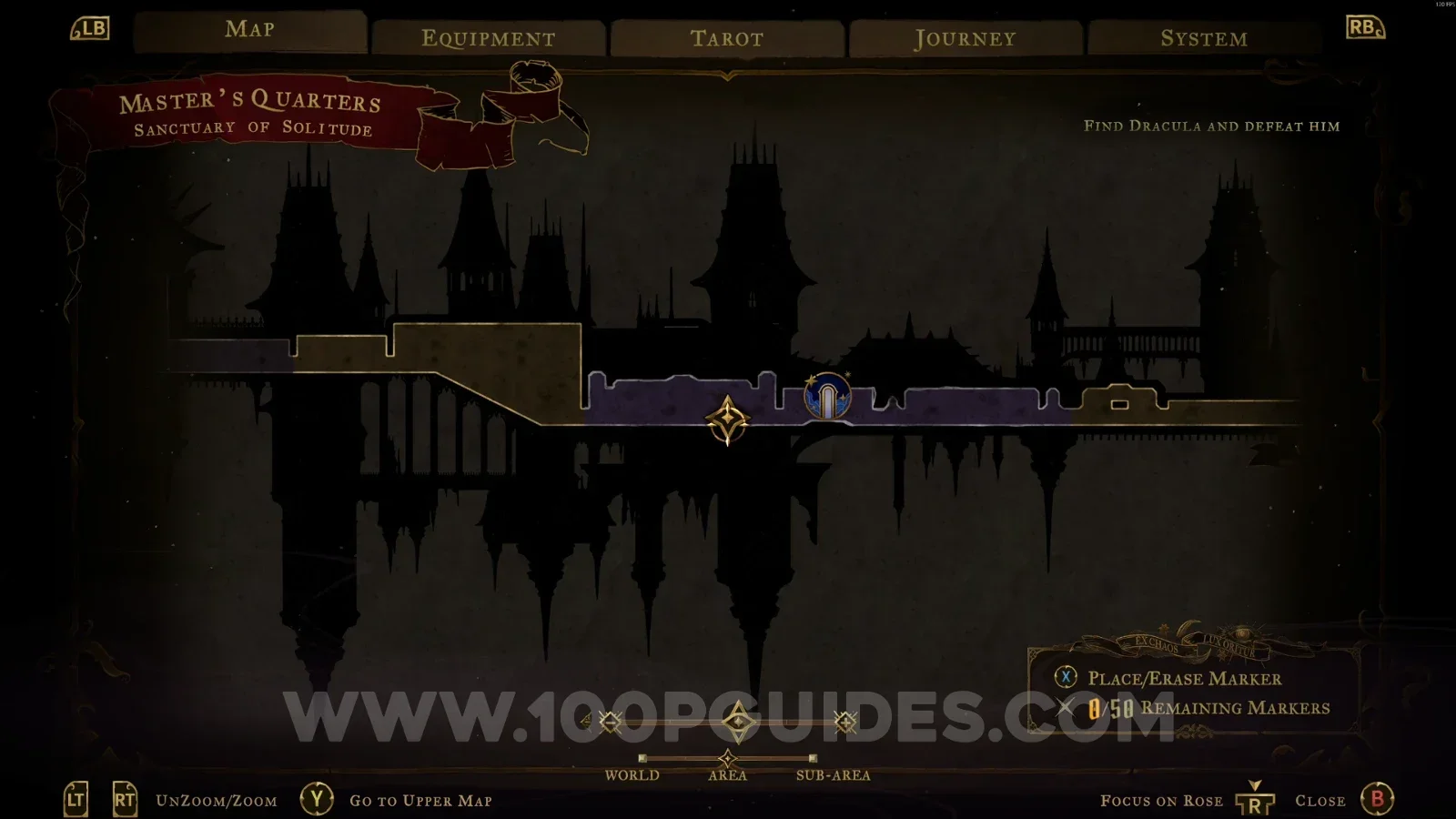 Castlevania Belmonts Curse Sanctuary Of Solitude: map area leading to the Ferryman's Wharf levers