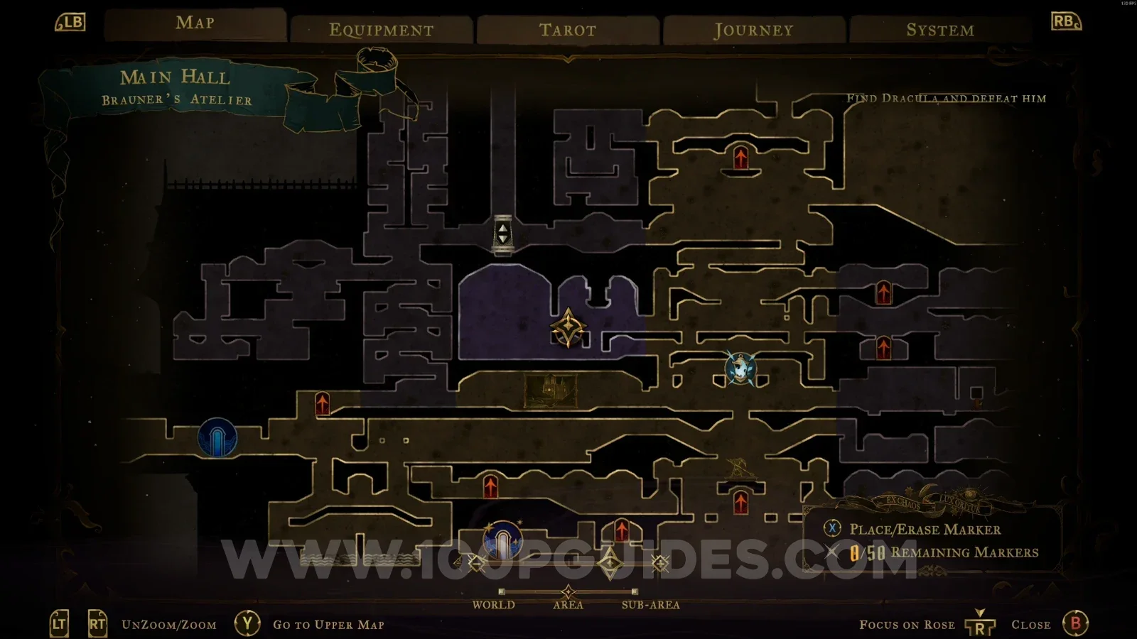 Castlevania Belmonts Curse Brauner's Atelier: jumping from the ledge at the top to find a secret area