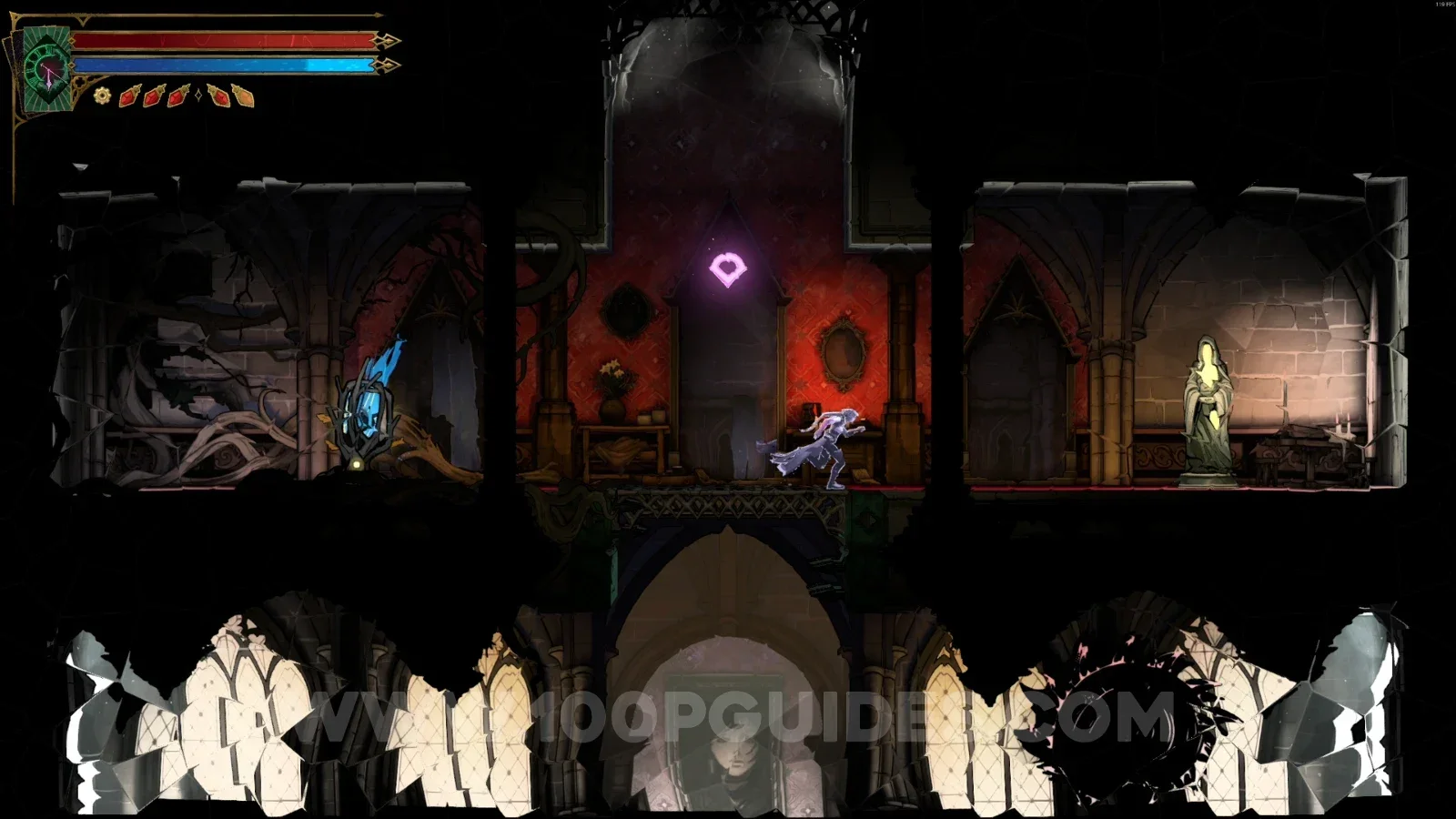 Castlevania Belmont's Curse Boudoir Of Bewilderment: Wise Heart Fragment #23 in the marked area