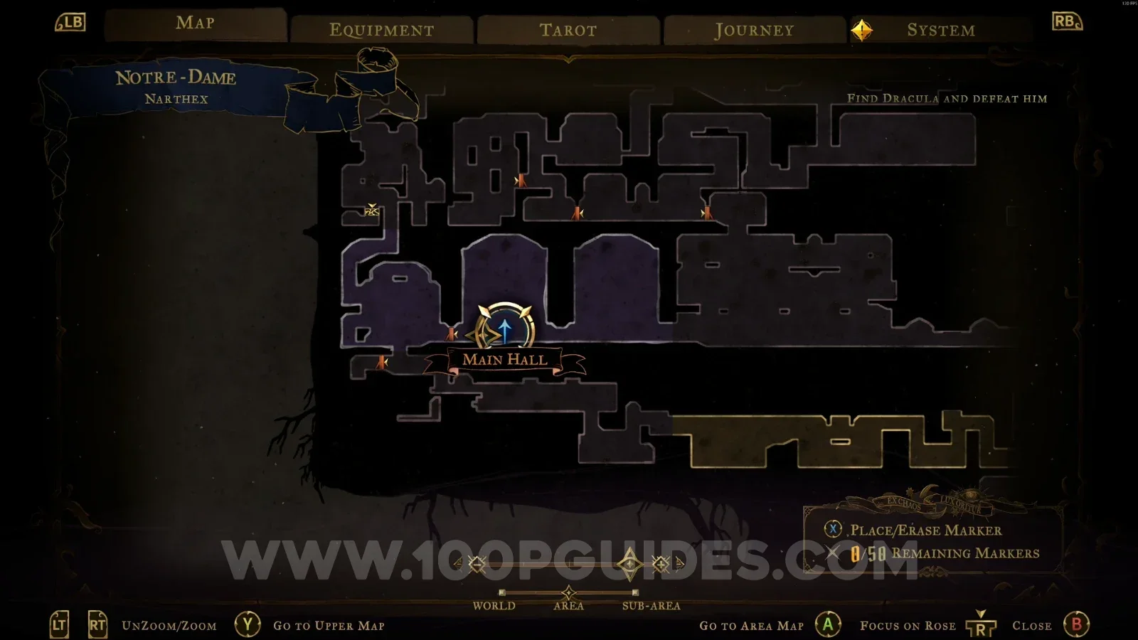 Castlevania Belmonts Curse Notre-Dame Narthex: climbing to the upper part with the Arcane Whip