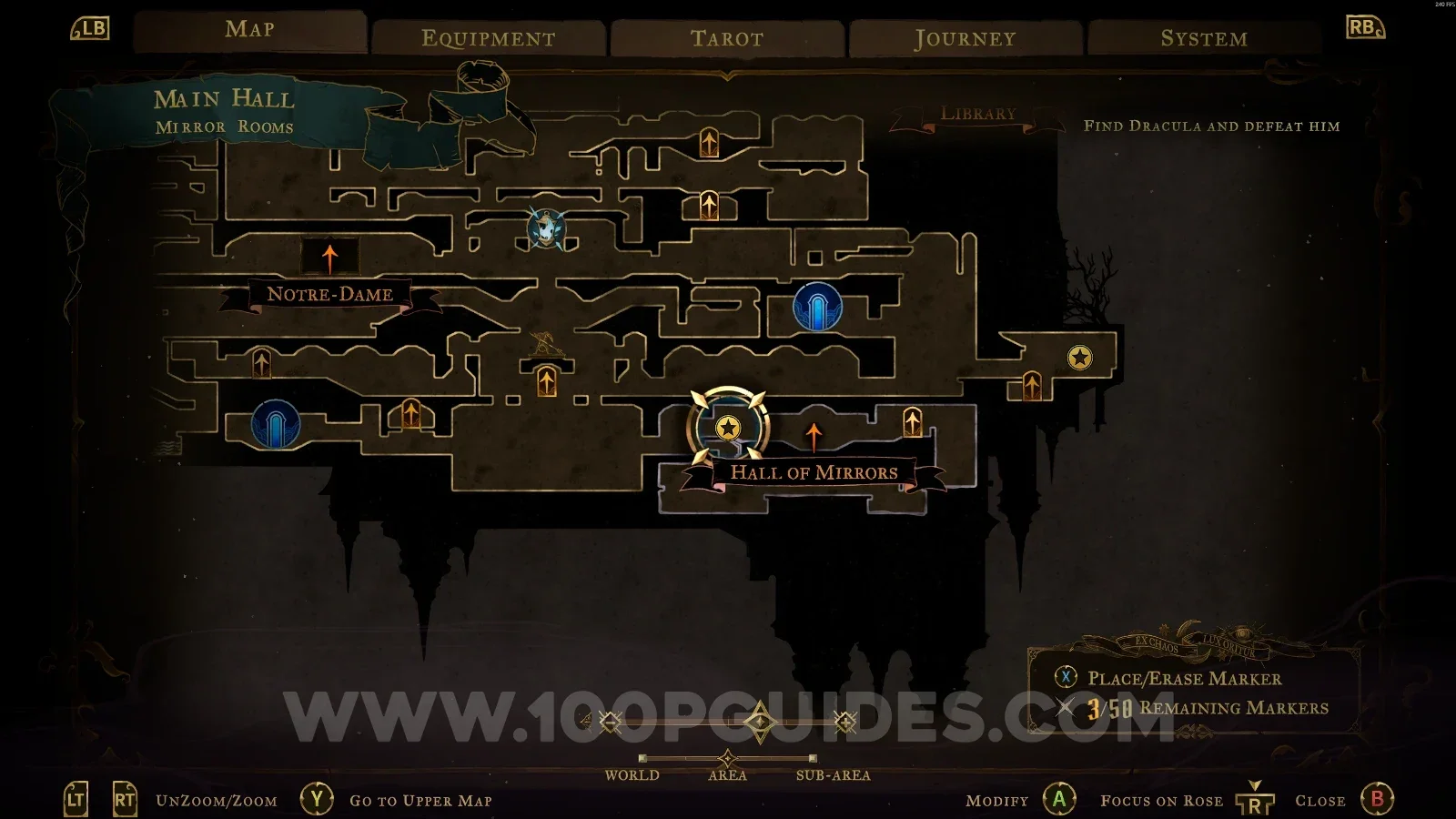 Castlevania Belmonts Curse Mirror Rooms: map marking Blue Book #6, reached through the Torture Chambers room