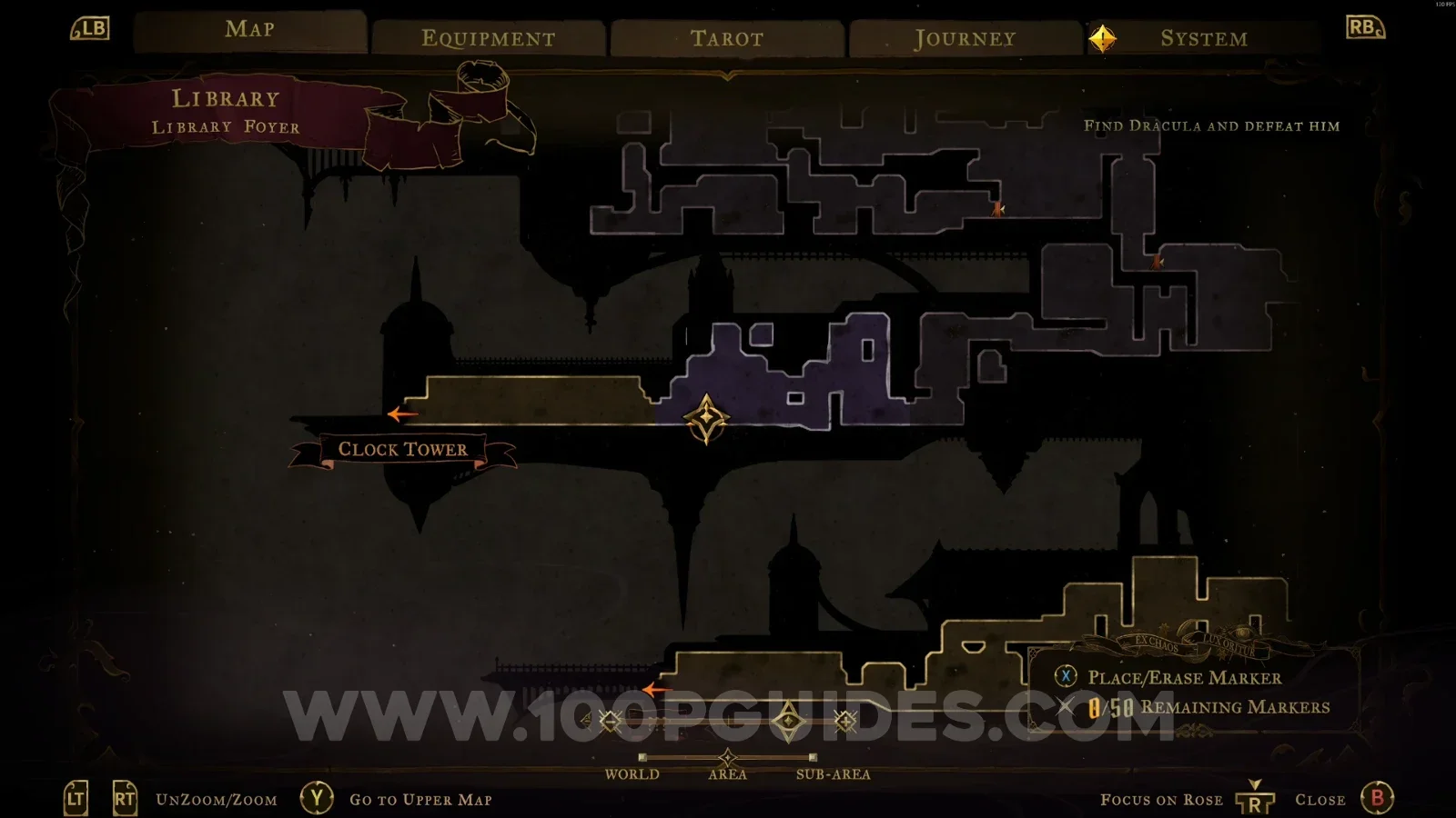 Castlevania Belmont's Curse Library Foyer: climbing up the orbs on the way to XP Statue #1