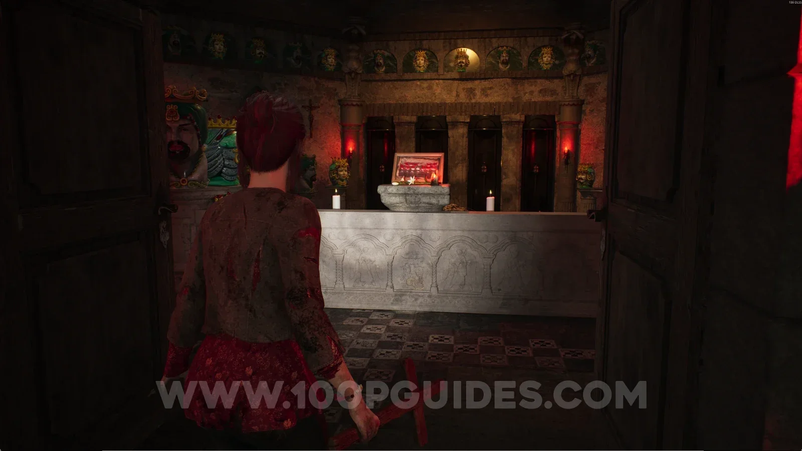 Remothered: Red Nuns Legacy Convent: the large door in front of Sister Maddalena's Farewell