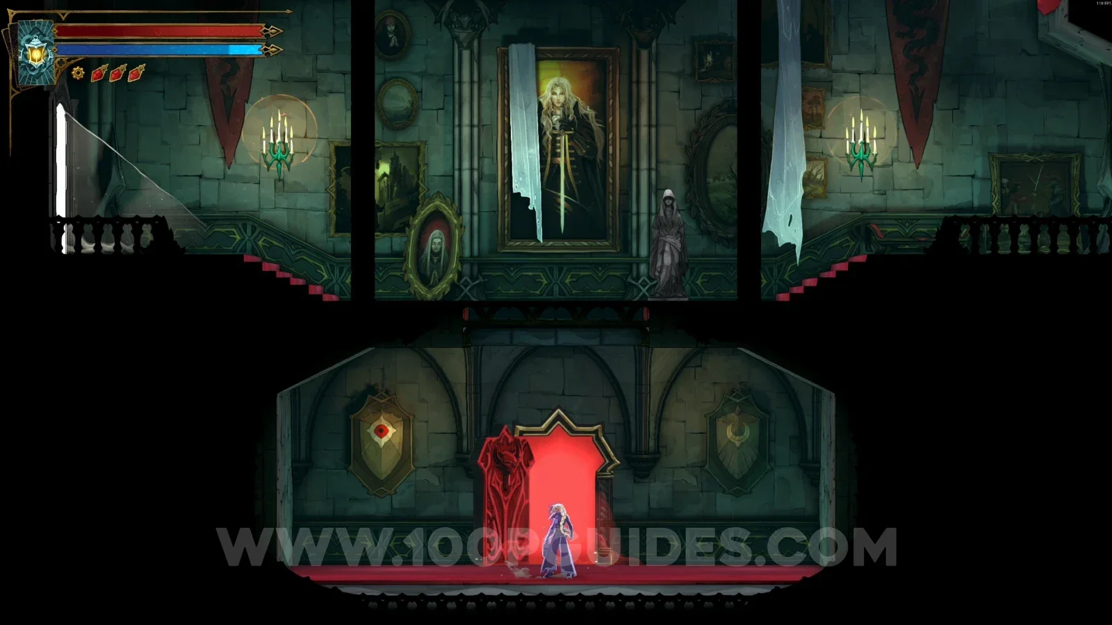 Castlevania Belmonts Curse Old Gallery: going through the red door toward Weapon #2, the Jewel Knuckles