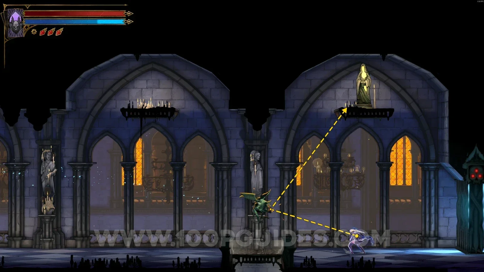 Castlevania Belmonts Curse East Gallery: XP Statue #15 reached by building momentum