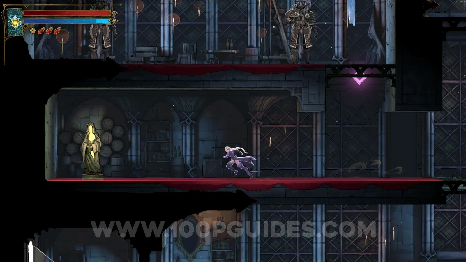 Castlevania Belmonts Curse Grand Hall: XP Statue #15 inside the broken wall